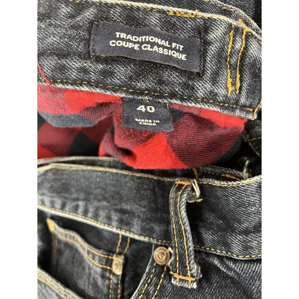 Lands End‎ Flannel Lined Jeans Men's 40 Heavyweight Outdoor Made in USA